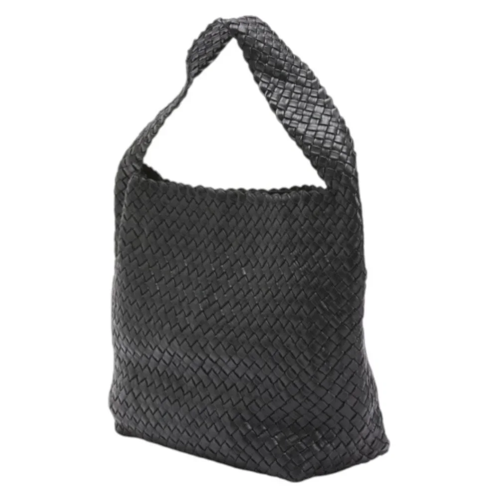 FALOR Made In Italy Leather Woven Hobo - Picture 3 of 3